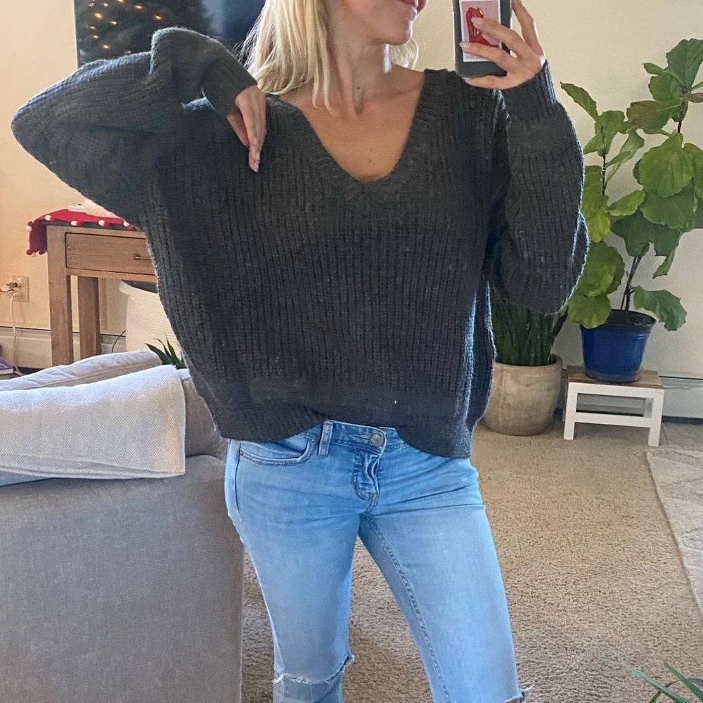 Revolve / Lovers & Friends gray wool sweater🪦🐘🔦